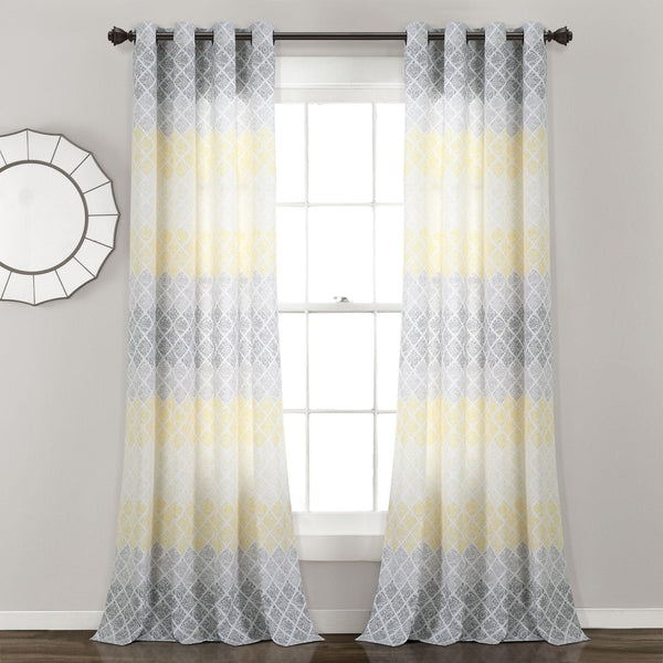 Lush Decor Medallion Ombre Window Curtain Panel Set