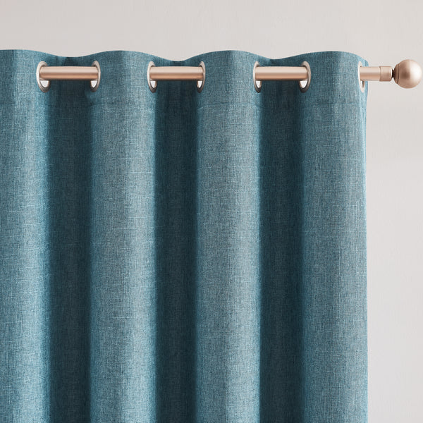 Lush Decor Meena Slub 100% Blackout Window Curtain Panels