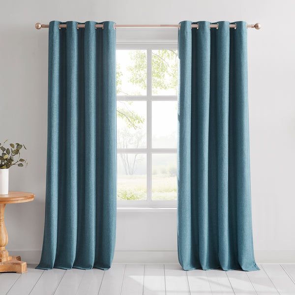 Lush Decor Meena Slub 100% Blackout Window Curtain Panels