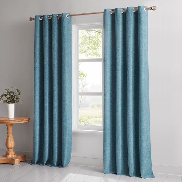 Lush Decor Meena Slub 100% Blackout Window Curtain Panels