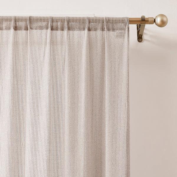 Lush Decor Milla Knitted Textured Sheer Window Curtain Panel Pair