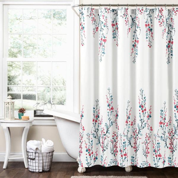Lush Decor Mirabelle Watercolor Floral Shower Curtain