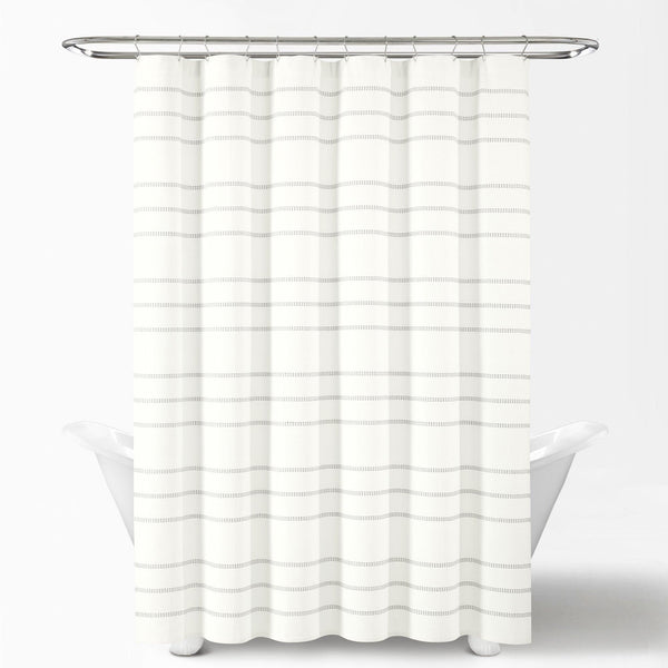 Lush Decor Modern Galaxy Waffle Woven Cotton Blend Shower Curtain