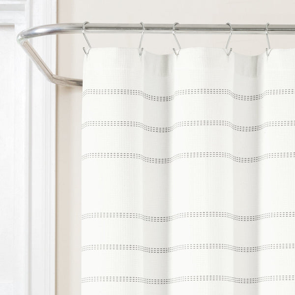 Lush Decor Modern Galaxy Waffle Woven Cotton Blend Shower Curtain