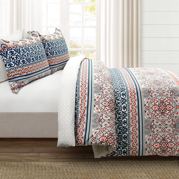 Lush Decor Nesco Stripe Cotton Duvet Cover 3 Piece Set