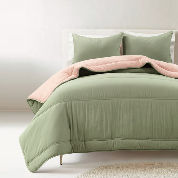 Lush Decor Oslo Soft Reversible Quilted Comforter Set