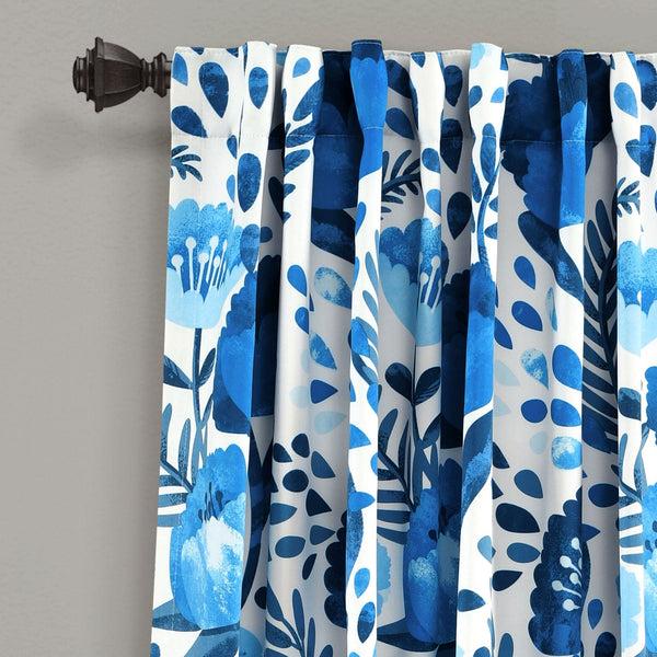 Lush Decor Poppy Garden Light Filtering Window Curtain Panel Set