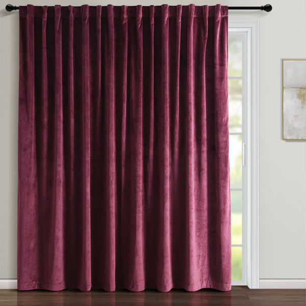 Lush Decor Prima Velvet Solid Ultra Wide Light Filtering Window Curtain Panel