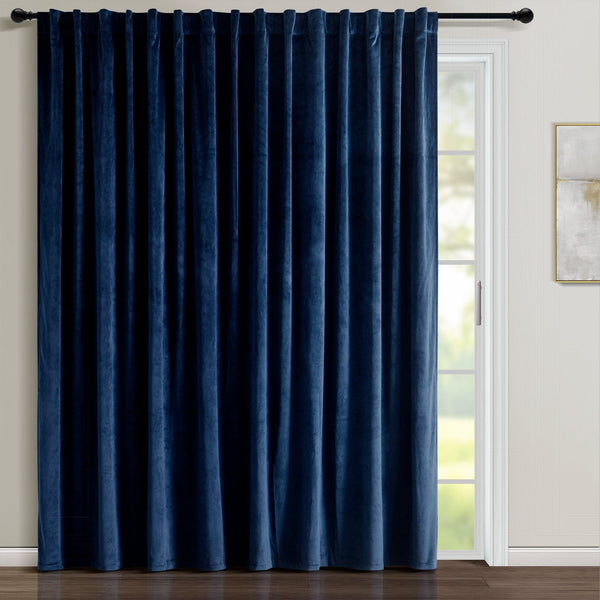 Lush Decor Prima Velvet Solid Ultra Wide Light Filtering Window Curtain Panel