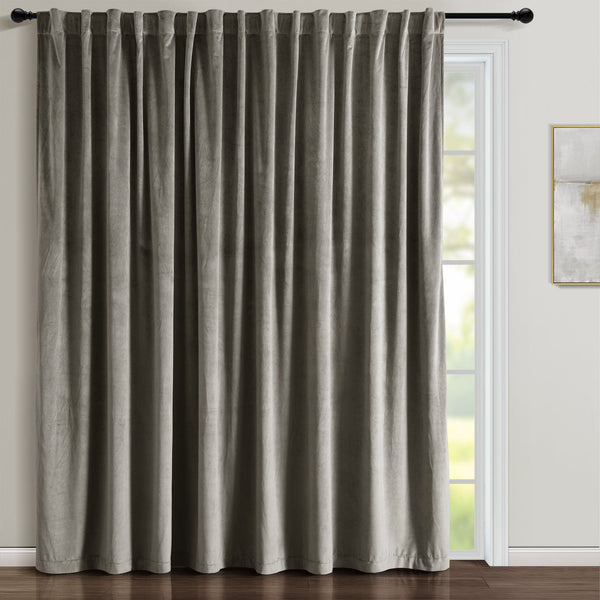 Lush Decor Prima Velvet Solid Ultra Wide Light Filtering Window Curtain Panel