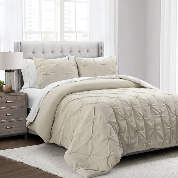 Lush Decor Ravello Pintuck Reversible Comforter Bed In A Bag