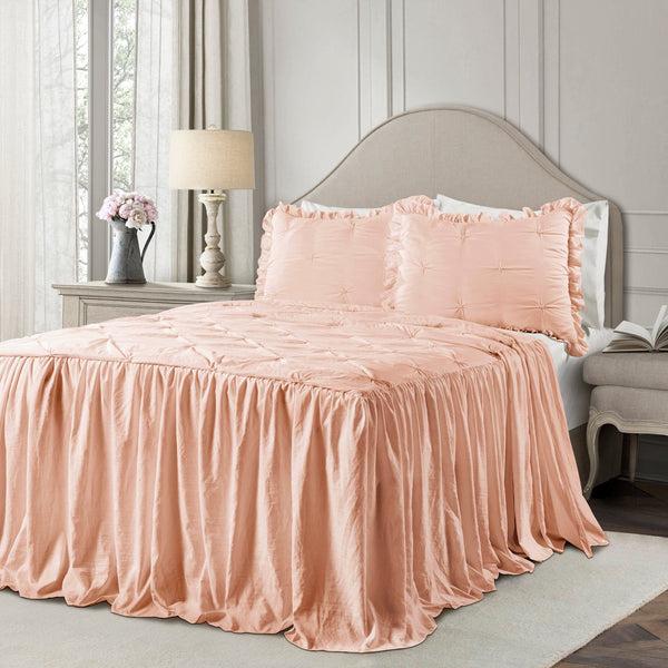 Lush Decor Ravello Pintuck Ruffle Skirt Bedspread Set