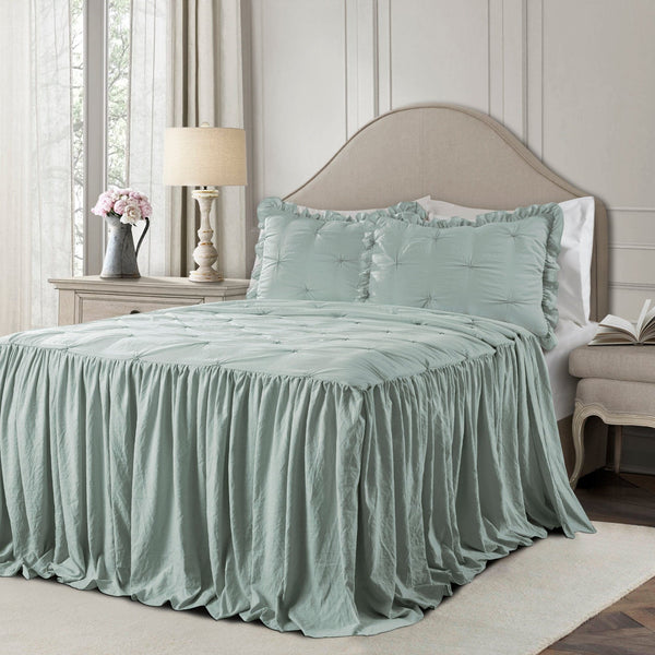 Lush Decor Ravello Pintuck Ruffle Skirt Bedspread Set
