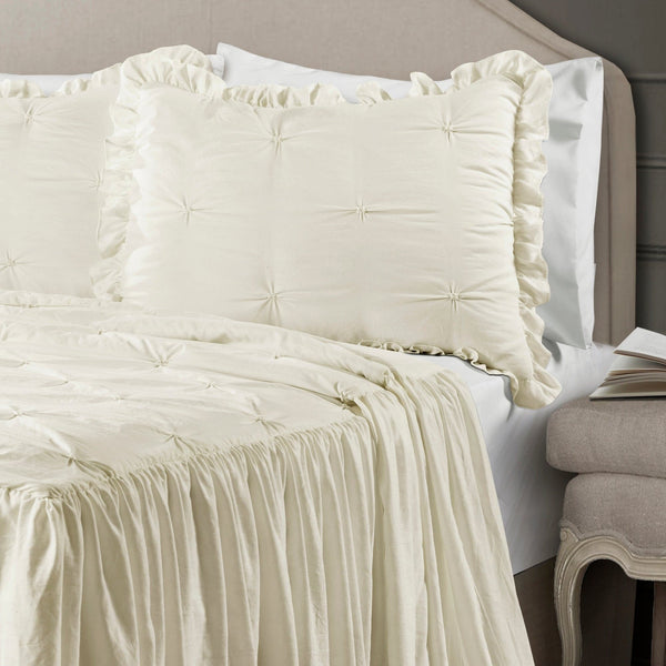 Lush Decor Ravello Pintuck Ruffle Skirt Bedspread Set
