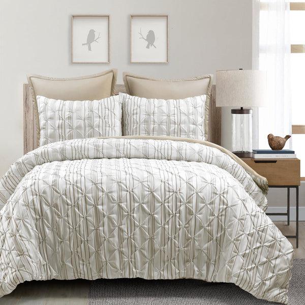 Lush Decor Ravello Pintuck Stripe 5 Piece Comforter Set