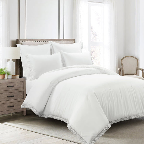 Lush Decor Rosalie Cottagecore Lace Trim 5 Piece Comforter Set