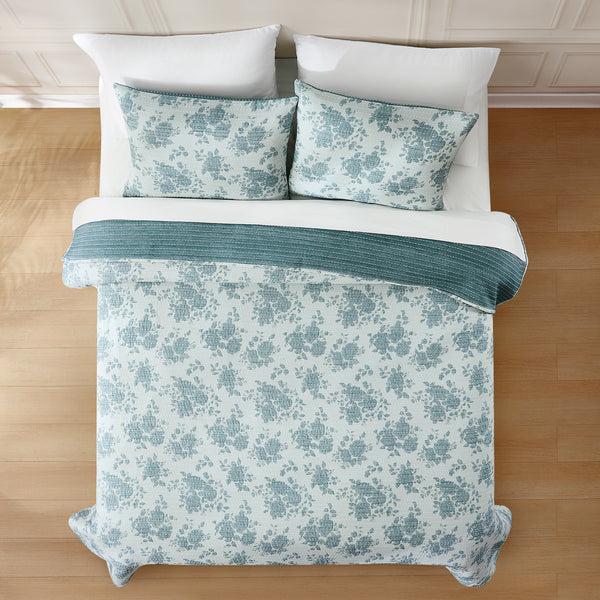 Lush Decor Rose Garden Pick Stitch Jacquard Matelasse Coverlet Set