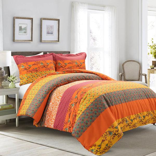 Lush Decor Royal Empire Reversible Cotton Duvet Cover 3 Piece Set