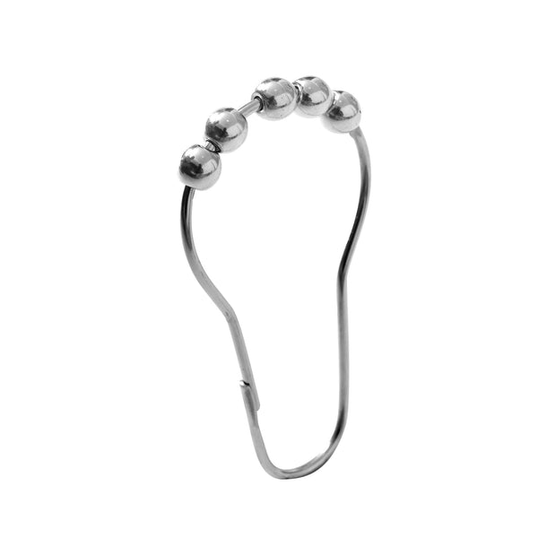 Lush Decor Rust Resistant Double Glide Metal Shower Curtain Hook Rings
