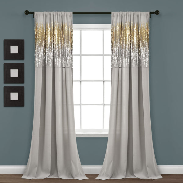 Lush Decor Shimmer Sequins Window Curtain Panel Set