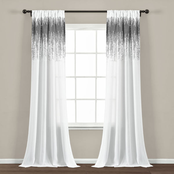 Lush Decor Shimmer Sequins Window Curtain Panel Set