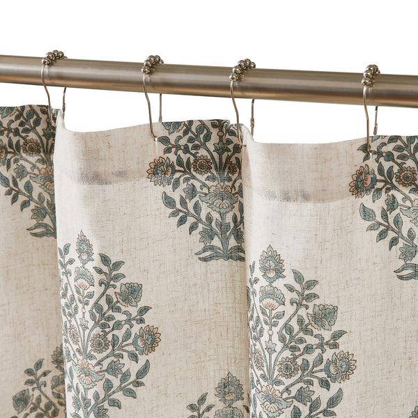 Lush Decor Sofia Flower Block Bouquet Shower Curtain