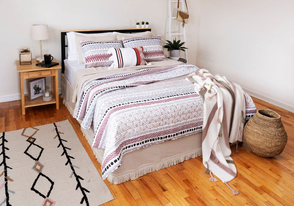 Lush Decor Southwest Stripe Reversible 3 Piece Quilt Set
