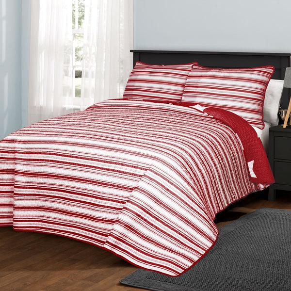 Lush Decor Star Reviersible 2 Piece Quilt Set Twin Size