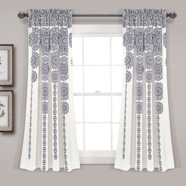 Lush Decor Stripe Medallion Light Filtering Window Curtain Set