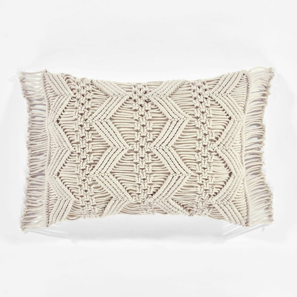 Lush Decor Studio Chevron Macrame Decorative Pillow Cover