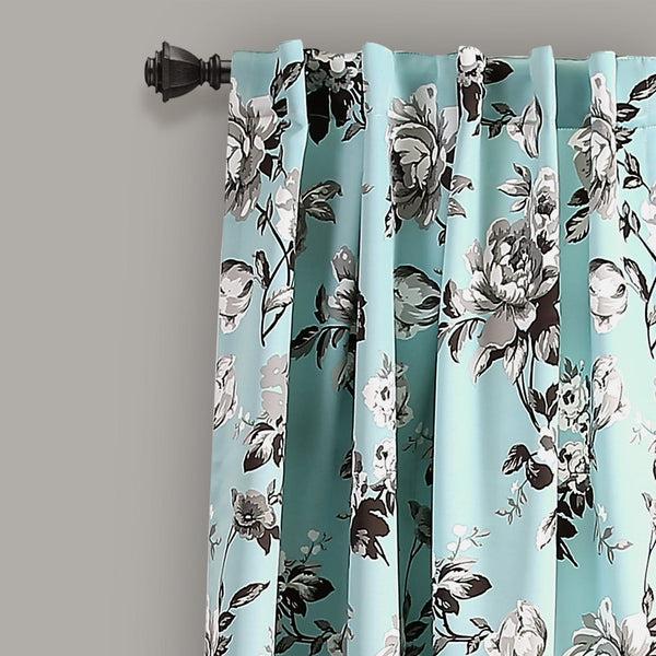Lush Decor Tania Floral Light Filtering Window Curtain Panel Set