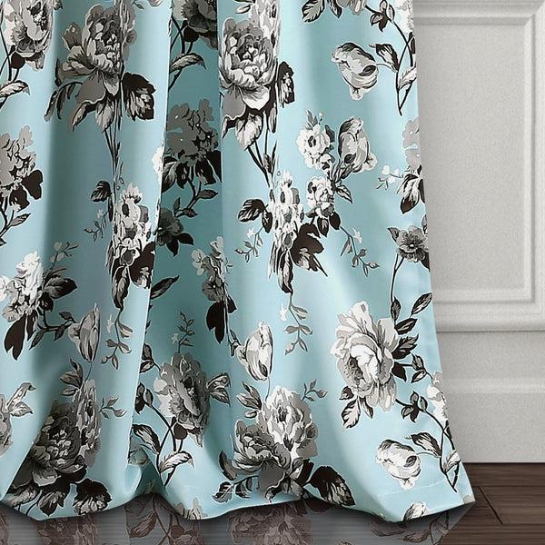 Lush Decor Tania Floral Light Filtering Window Curtain Panel Set