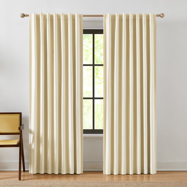 Lush Decor Terran Velvet Blackout Window Curtain Panels