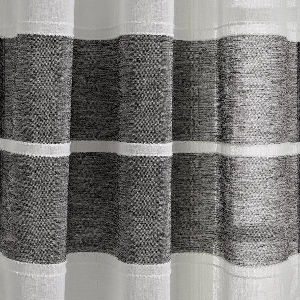 Lush Decor Textured Stripe Grommet Sheer Window Curtain Panel Set