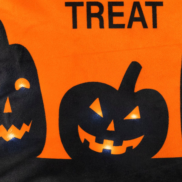 Lush Decor Trick Or Treat Pumpkin LED Decorative Pillow