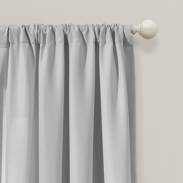 Lush Decor Tulle Skirt Colorblock Window Curtain Panel Set