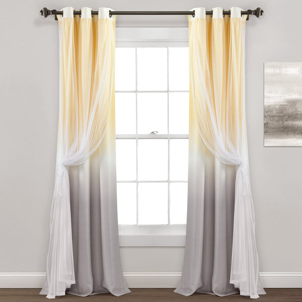 Lush Decor Umbre Fiesta Sheer/Light Filtering Window Curtain Panel
