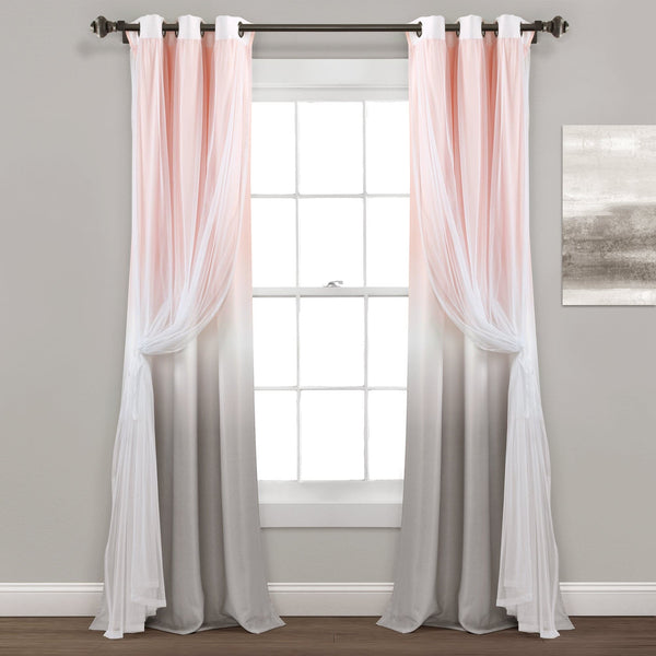 Lush Decor Umbre Fiesta Sheer/Light Filtering Window Curtain Panel