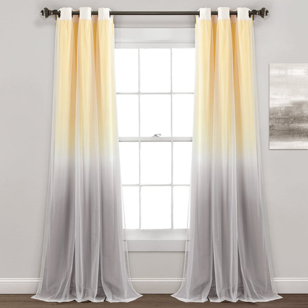 Lush Decor Umbre Fiesta Sheer/Light Filtering Window Curtain Panel