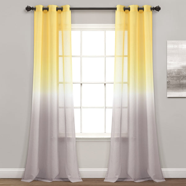 Lush Decor Umbre Fiesta Sheer Window Curtain Panel Set