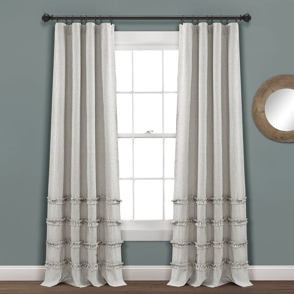 Lush Decor Vintage Stripe Yarn Dyed Window Curtain Panel Set