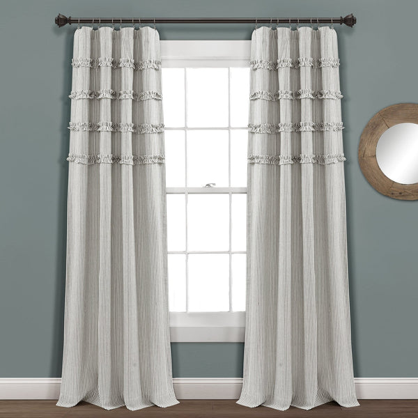 Lush Decor Vintage Stripe Yarn Dyed Window Curtain Panel Set