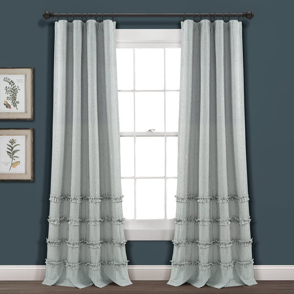 Lush Decor Vintage Stripe Yarn Dyed Window Curtain Panel Set