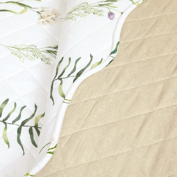 Lush Decor Watercolor Wildflower Scallop Edge Floral 3 Piece Quilt Set