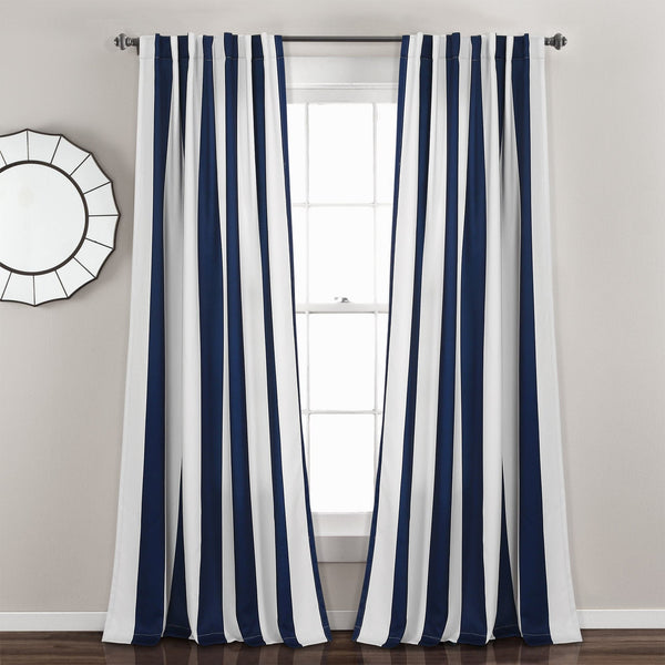 Lush Decor Wilbur Stripe Light Filtering Window Curtain Set