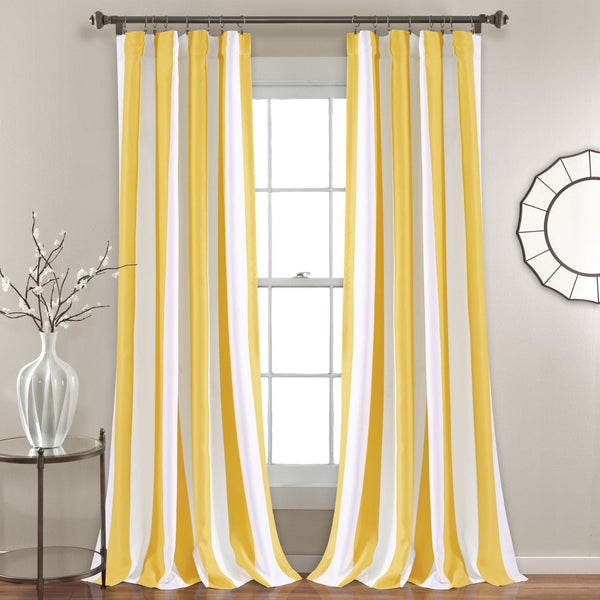 Lush Decor Wilbur Stripe Light Filtering Window Curtain Set