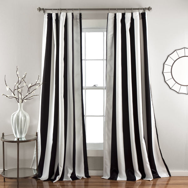 Lush Decor Wilbur Stripe Light Filtering Window Curtain Set