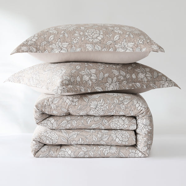 Lush Decor Zara Floral Block Cotton Comforter 8Pc Set