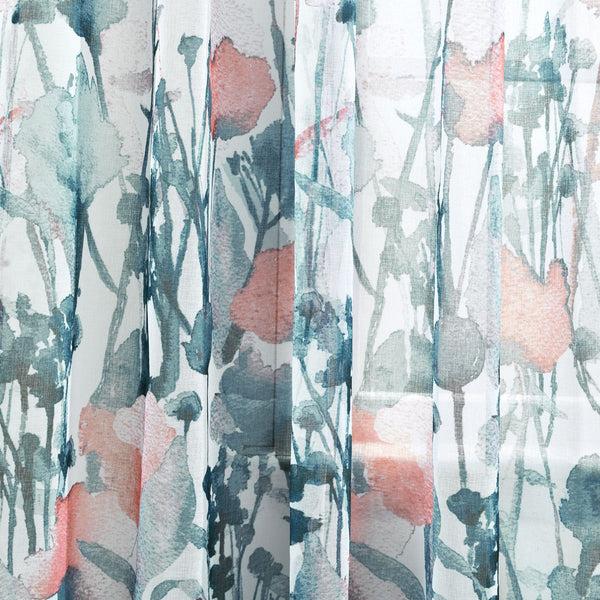 Lush Decor Zuri Flora Sheer Window Curtain Panel Set